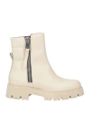 Evaluna Woman Ankle Boots Cream Size 5 Calfskin In White
