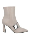 Evaluna Woman Ankle Boots Dove Grey Size 6 Soft Leather