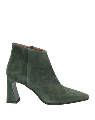 Evaluna Woman Ankle Boots Military Green Size 6 Leather