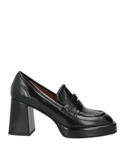 Evaluna Woman Loafers Black Size 7.5 Soft Leather