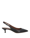 Evaluna Woman Pumps Black Size 8 Calfskin