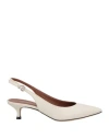 Evaluna Woman Pumps Ivory Size 6 Calfskin In White