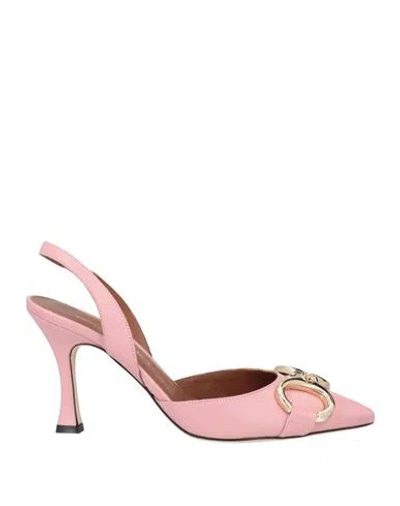 Evaluna Woman Pumps Pink Size 7.5 Leather