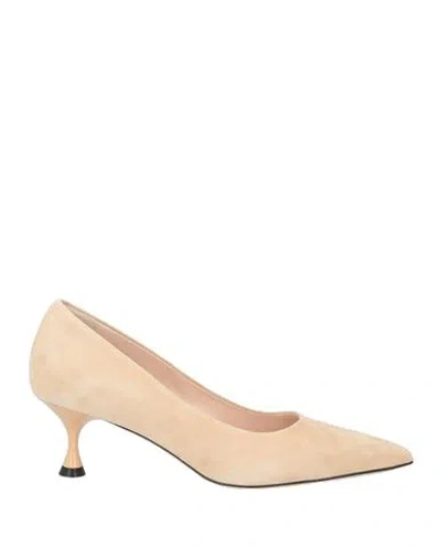 Evaluna Woman Pumps Sand Size 7 Leather In Nude