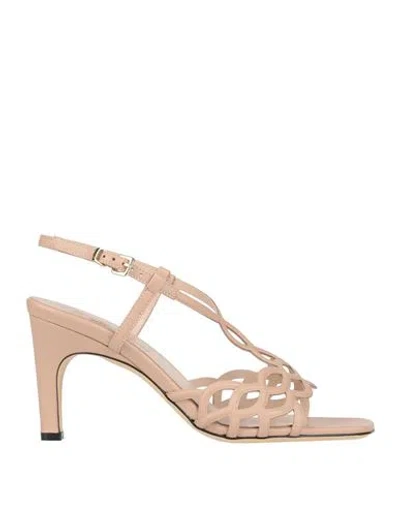 Evaluna Woman Sandals Blush Size 7 Leather In Pink