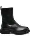 Evaluna Zip Leather Ankle Boots In Black