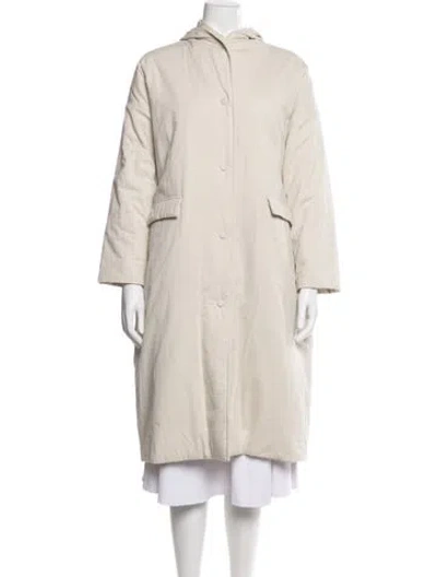 Pre-owned Evam Eva Coat In Neutral