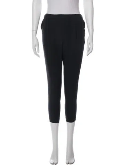 Pre-owned Evam Eva Silk Skinny Leg Pants In Black
