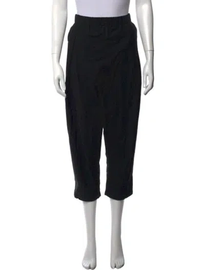 Pre-owned Evam Eva Straight Leg Pants In Black
