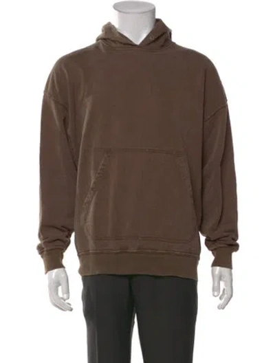 Pre-owned Evan Kinori Crew Neck Long Sleeve Hoodie In Brown