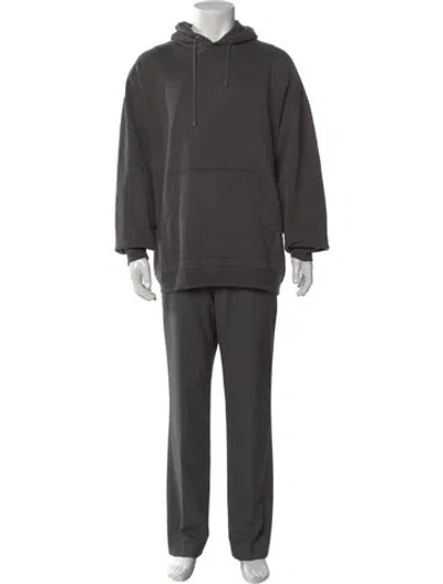 Pre-owned Evan Kinori Crew Neck Long Sleeve Hoodie In Gray