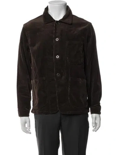 Pre-owned Evan Kinori Denim Jacket In Brown