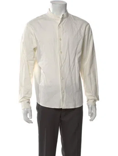 Pre-owned Evan Kinori Hemp Long Sleeve Shirt In Neutral