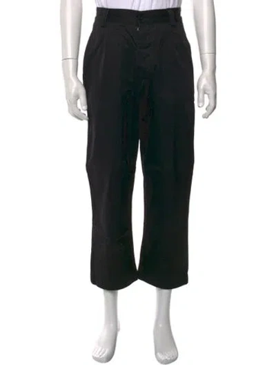 Pre-owned Evan Kinori Linen Chinos In Black