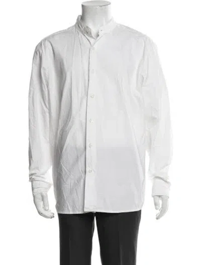 Pre-owned Evan Kinori Long Sleeve Shirt In White