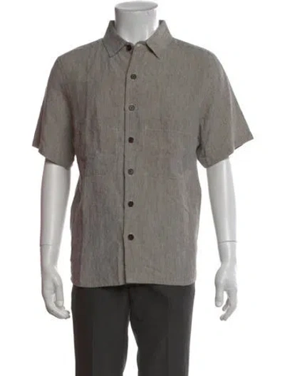 Pre-owned Evan Kinori Short Sleeve Shirt In Gray