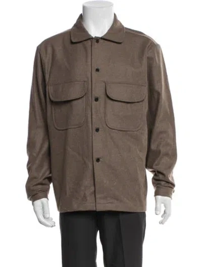 Pre-owned Evan Kinori Utility Jacket In Brown