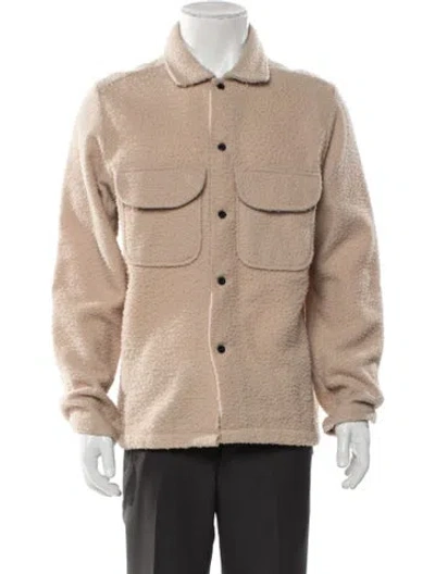 Pre-owned Evan Kinori Wool Utility Jacket In Neutral