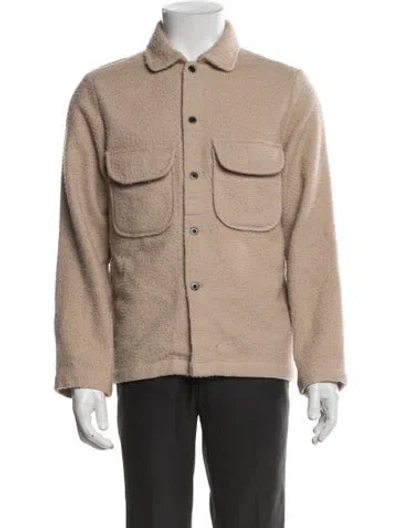 Pre-owned Evan Kinori Wool Utility Jacket In Neutral