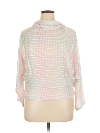 Pre-owned Evan Picone 3/4 Sleeve Blouse In Pink