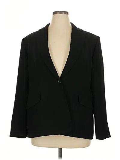 Pre-owned Evan Picone Blazer Jacket In Black