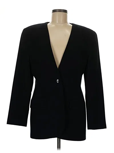 Pre-owned Evan Picone Blazer Jacket In Black
