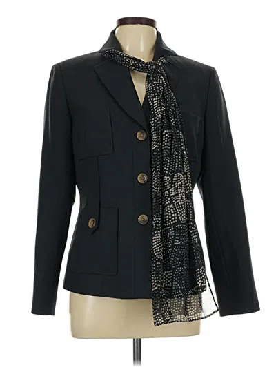 Pre-owned Evan Picone Blazer Jacket In Black