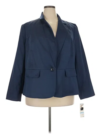 Pre-owned Evan Picone Blazer Jacket In Blue
