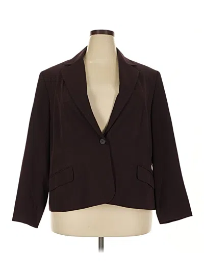 Pre-owned Evan Picone Blazer Jacket In Burgundy