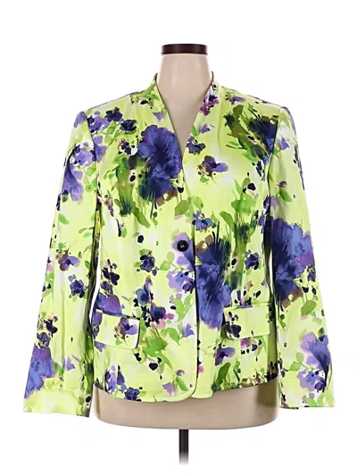 Pre-owned Evan Picone Blazer Jacket In Green