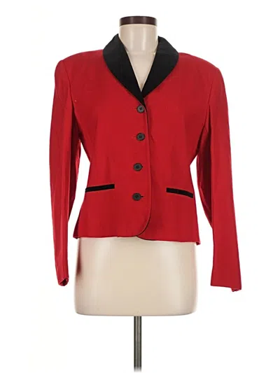 Pre-owned Evan Picone Blazer Jacket In Red