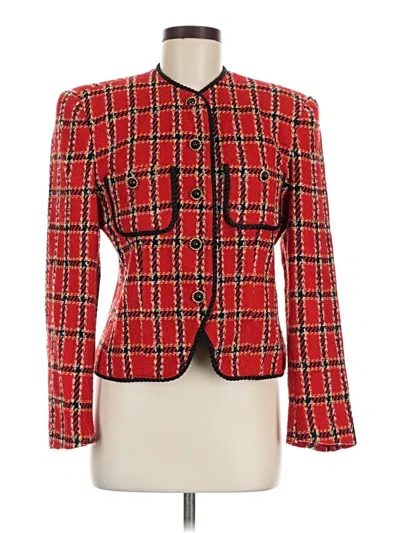Pre-owned Evan Picone Blazer Jacket In Red