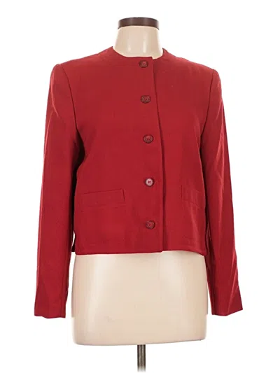 Pre-owned Evan Picone Blazer Jacket In Red