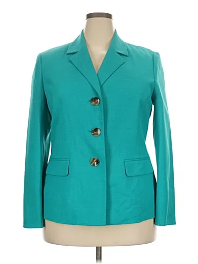 Pre-owned Evan Picone Blazer Jacket In Teal