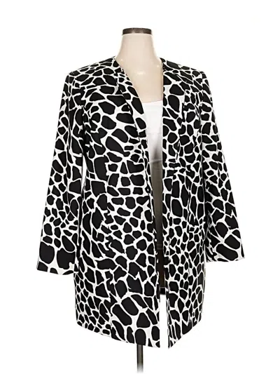 Pre-owned Evan Picone Blazer Jacket In White