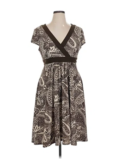 Pre-owned Evan Picone Casual Dress In Brown