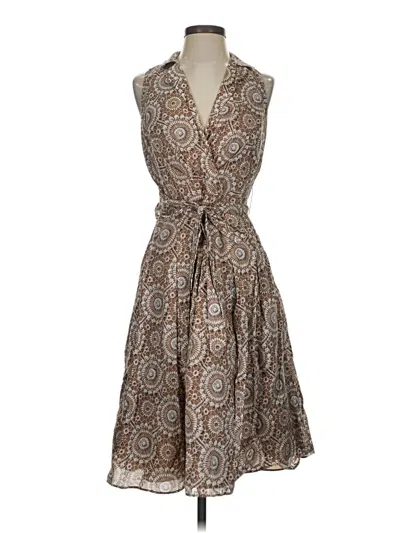 Pre-owned Evan Picone Casual Dress In Brown