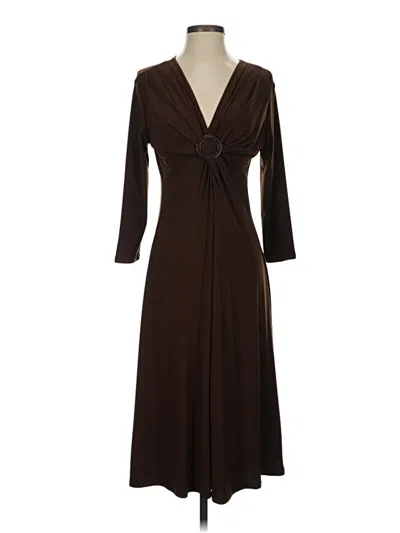 Pre-owned Evan Picone Casual Dress In Brown