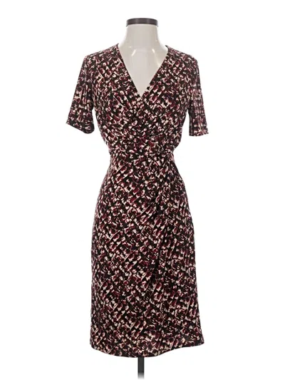 Pre-owned Evan Picone Casual Dress In Burgundy
