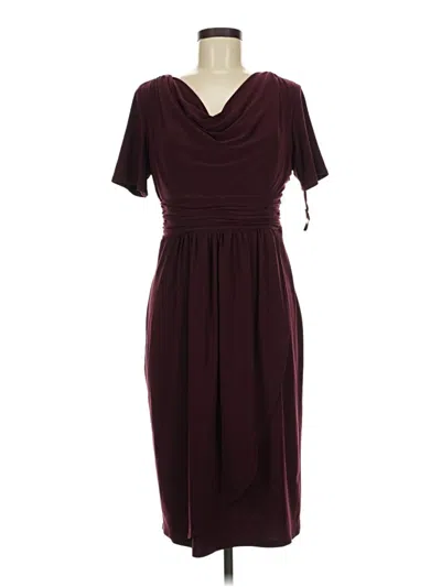 Pre-owned Evan Picone Casual Dress In Burgundy