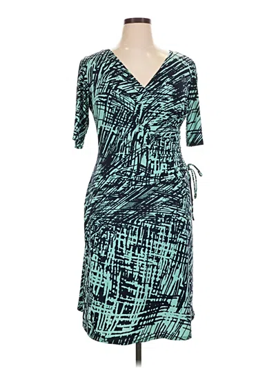 Pre-owned Evan Picone Casual Dress In Teal