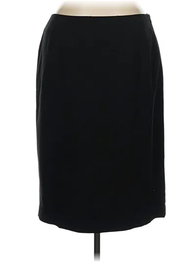 Pre-owned Evan Picone Casual Skirt In Black