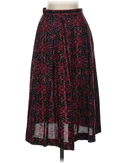 Pre-owned Evan Picone Casual Skirt In Burgundy