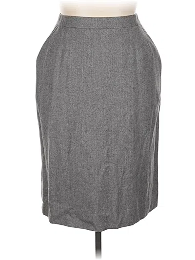 Pre-owned Evan Picone Casual Skirt In Gray