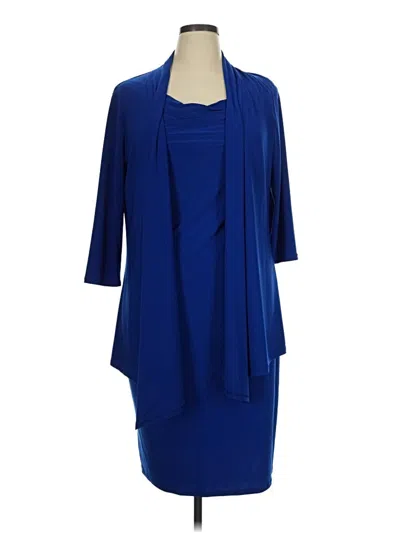 Pre-owned Evan Picone Cocktail Dress In Blue