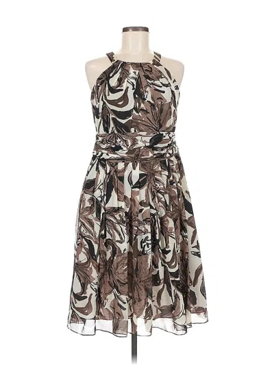Pre-owned Evan Picone Cocktail Dress In Brown