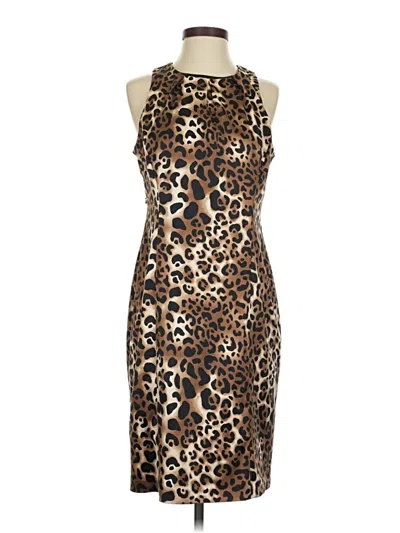 Pre-owned Evan Picone Cocktail Dress In Brown