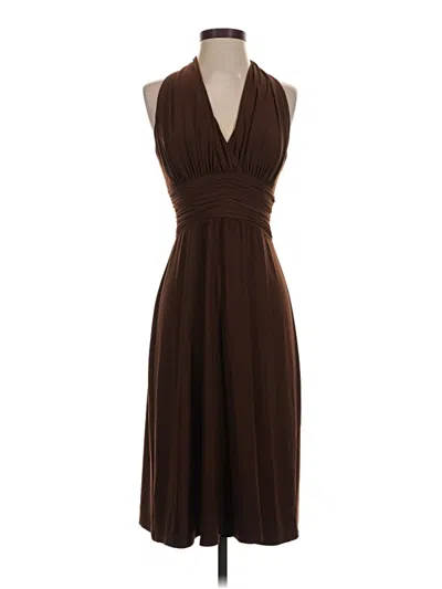 Pre-owned Evan Picone Cocktail Dress In Brown