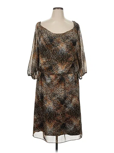 Pre-owned Evan Picone Cocktail Dress In Brown