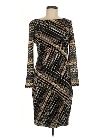 Pre-owned Evan Picone Cocktail Dress In Brown